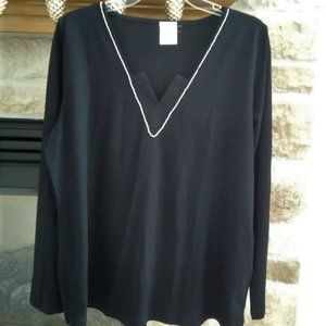 NWT Black long sleeve Top- Size 12